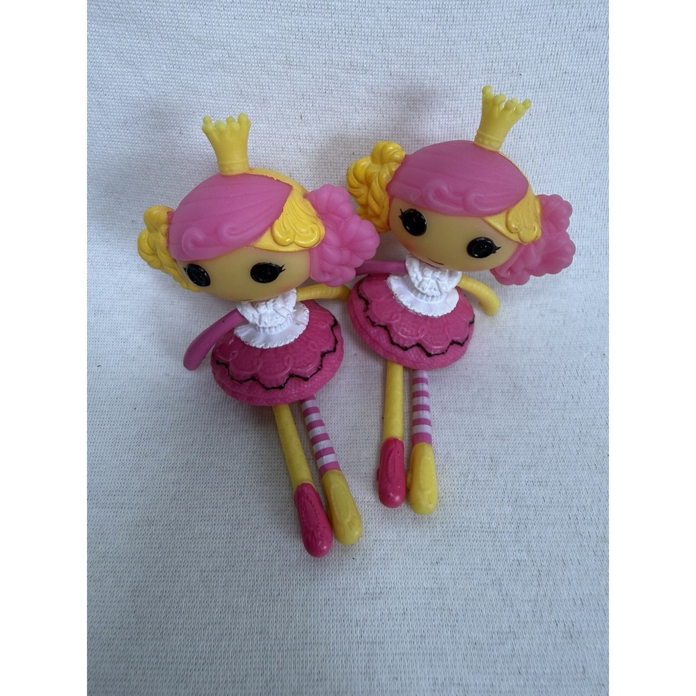 Lalaloopsy Mini Lala Oopsie Doll Princess Juniper Figurine 3" Lot of 2